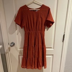 Rust Textured Dress